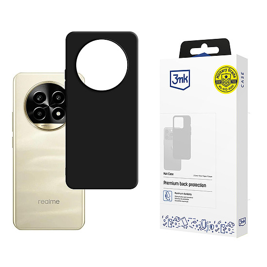 3mk Matt Tok Realme 13 Pro+ 5G / Realme 13 Pro 5G-hez - Fekete