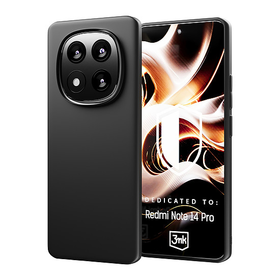 3mk matt tok Xiaomi Redmi Note 14 Pro készülékhez - fekete