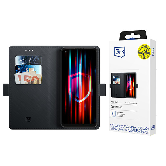 3mk Pénztárca tok Oppo A78 4G-hez - fekete