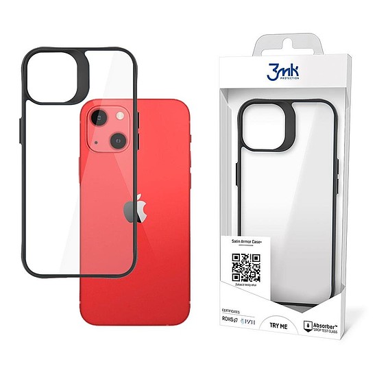 3mk Satin Armor Case+ iPhone 13 sorozat - fekete