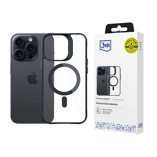 3mk Satin Armor MagCase Apple iPhone 15 Pro készülékhez - átlátszó