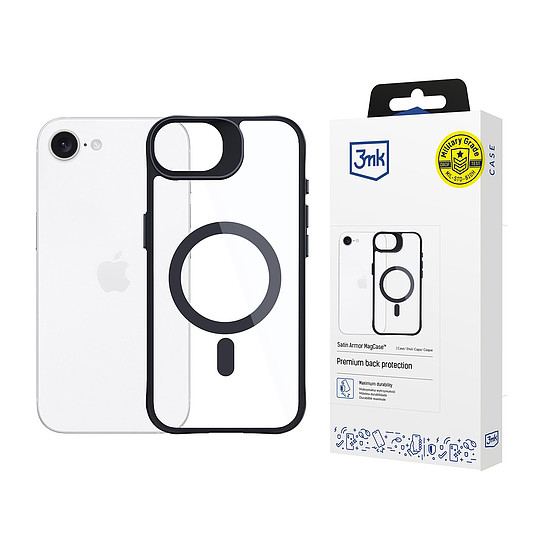 3mk Satin Armor MagCase Apple iPhone 16e / SE 4 készülékhez - átlátszó