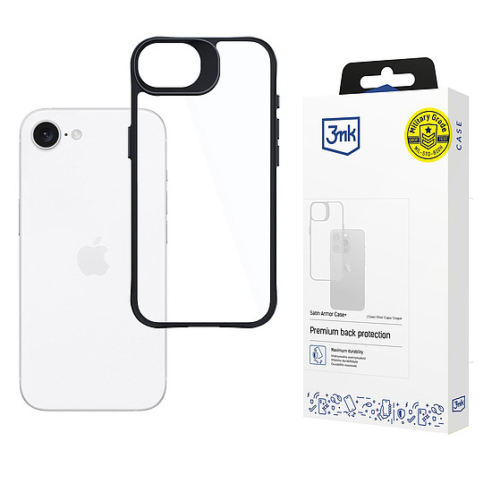 3mk Satin Armor tok+ Apple iPhone 16e / SE 4 készülékhez - átlátszó