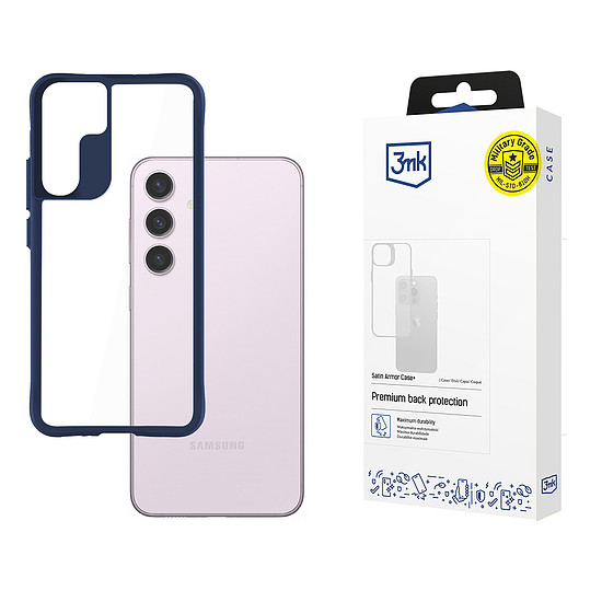 3mk Satin Armor tok+ kék Samsung Galaxy S24-hez - átlátszó