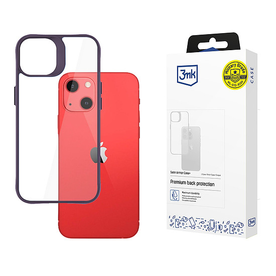 3mk Satin Armor tok+ lila Apple iPhone 13-hoz - átlátszó