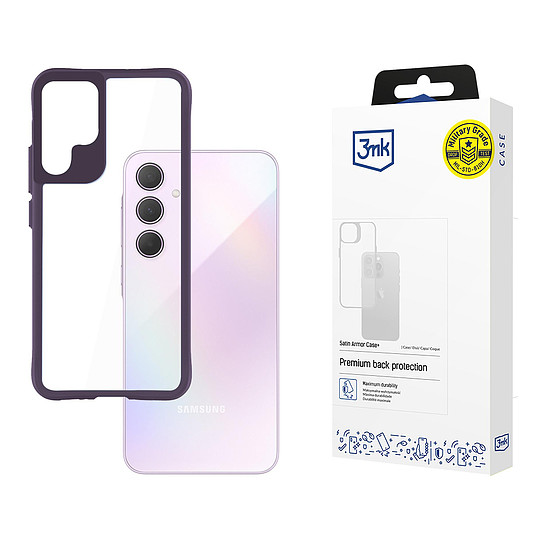 3mk Satin Armor tok+ lila Samsung Galaxy A35 5G-hez - átlátszó