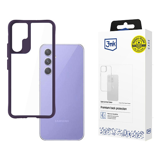 3mk Satin Armor tok+ lila Samsung Galaxy A54 5G-hez - átlátszó