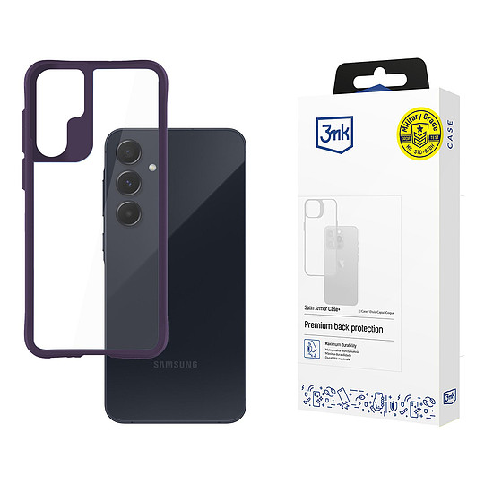 3mk Satin Armor tok+ lila Samsung Galaxy A55 5G-hez - átlátszó
