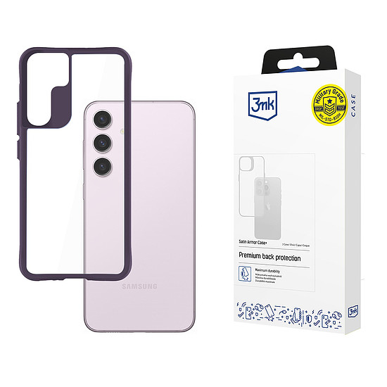 3mk Satin Armor tok+ lila Samsung Galaxy S24-hez - átlátszó