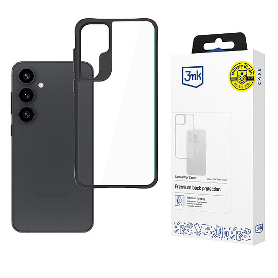 3mk Satin Armor tok+ Samsung Galaxy S25-höz - átlátszó