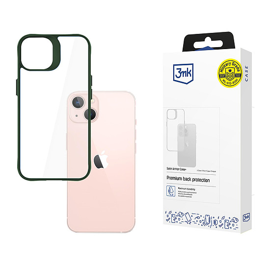 3mk Satin Armor tok+ zöld Apple iPhone 14-hez - átlátszó