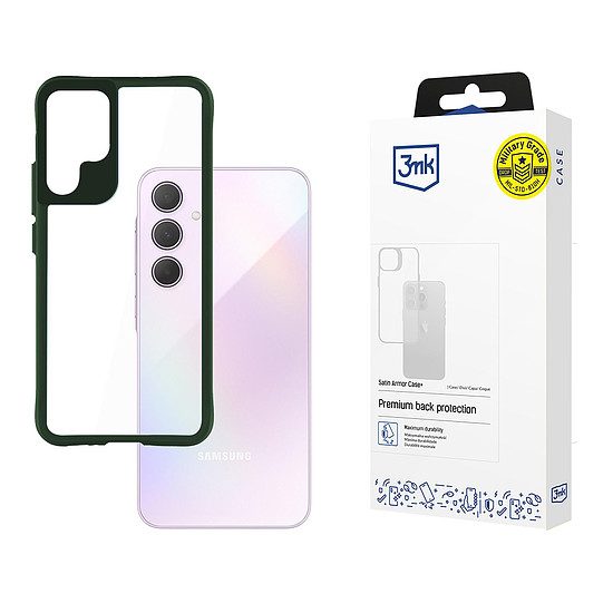 3mk Satin Armor tok+ zöld Samsung Galaxy A35 5G-hez - átlátszó