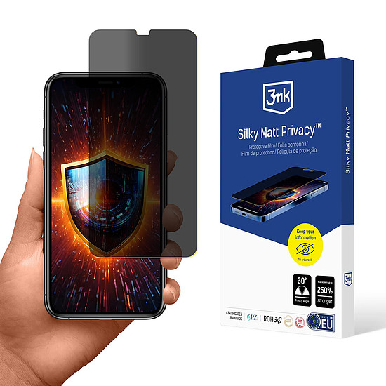 3mk Silky Matt Privacy képernyővédő fólia Apple iPhone XS Max készülékhez