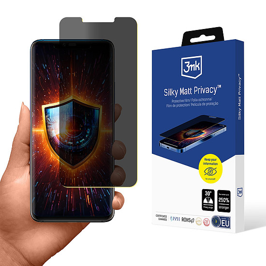 3mk Silky Matt Privacy képernyővédő fólia Huawei Mate 20 Pro készülékhez