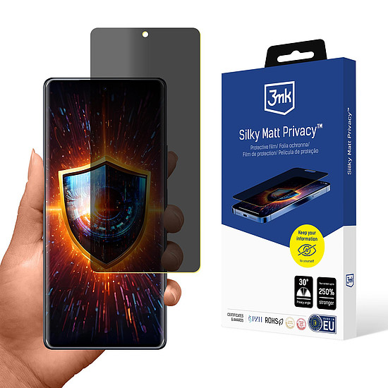 3mk Silky Matt Privacy képernyővédő fólia Infinix Note 40 Pro készülékhez