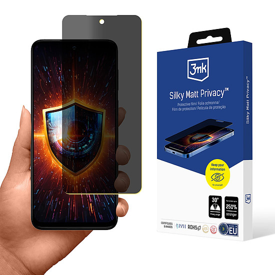 3mk Silky Matt Privacy képernyővédő fólia Motorola Moto G 5G 2025 készülékhez