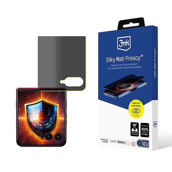 3mk Silky Matt Privacy képernyővédő fólia Motorola Razr 60 Ultra készülékhez