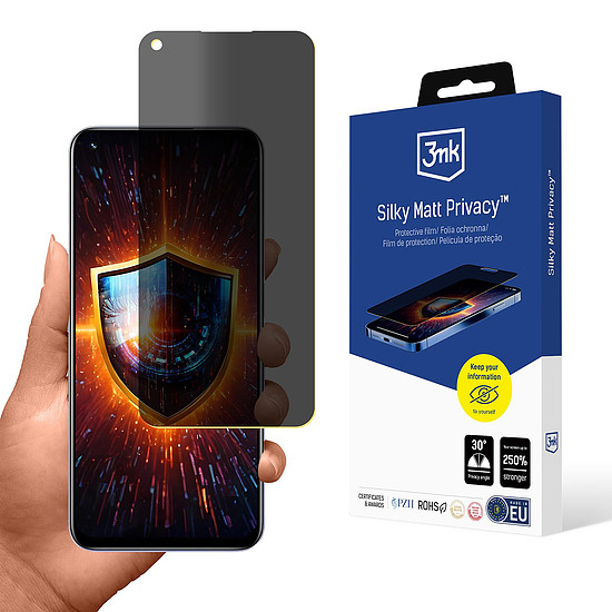 3mk Silky Matt Privacy képernyővédő fólia Realme 8i-hez