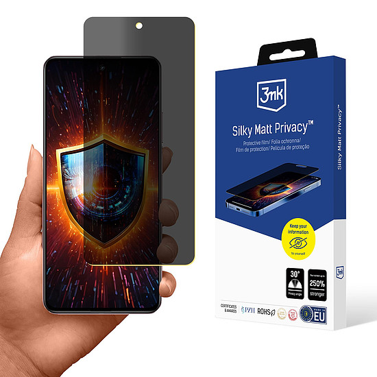 3mk Silky Matt Privacy képernyővédő fólia Realme C75x-hez