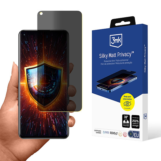 3mk Silky Matt Privacy képernyővédő fólia Realme GT Neo 3T készülékhez