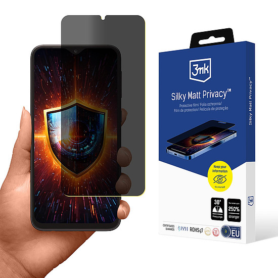 3mk Silky Matt Privacy képernyővédő fólia Samsung Galaxy A10 készülékhez