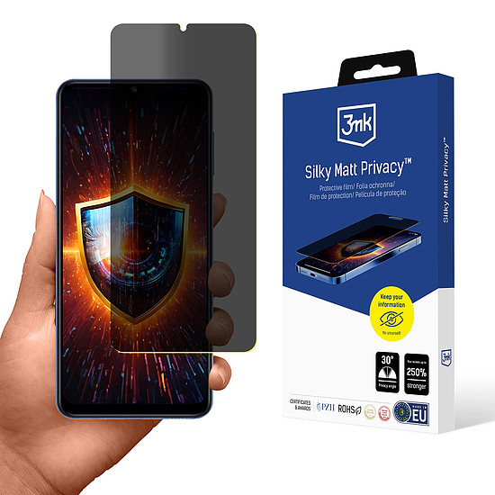 3mk Silky Matt Privacy képernyővédő fólia Samsung Galaxy M12 készülékhez