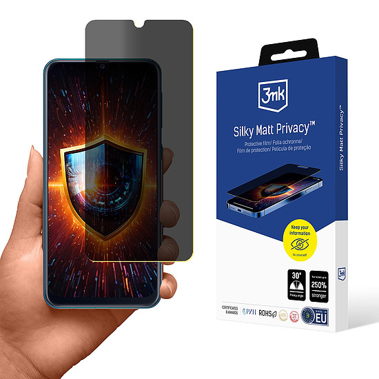 3mk Silky Matt Privacy képernyővédő fólia Samsung Galaxy M21 készülékhez