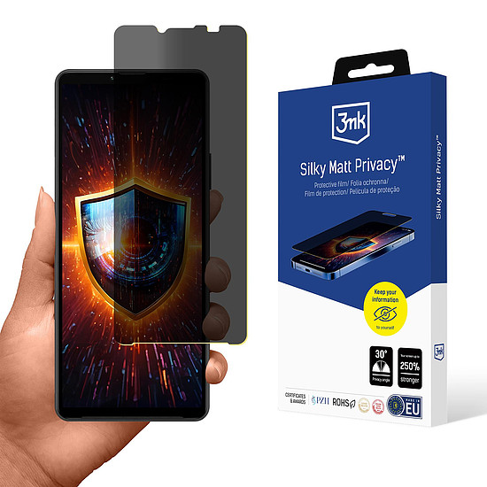 3mk Silky Matt Privacy képernyővédő fólia Sony Xperia 10 IV készülékhez