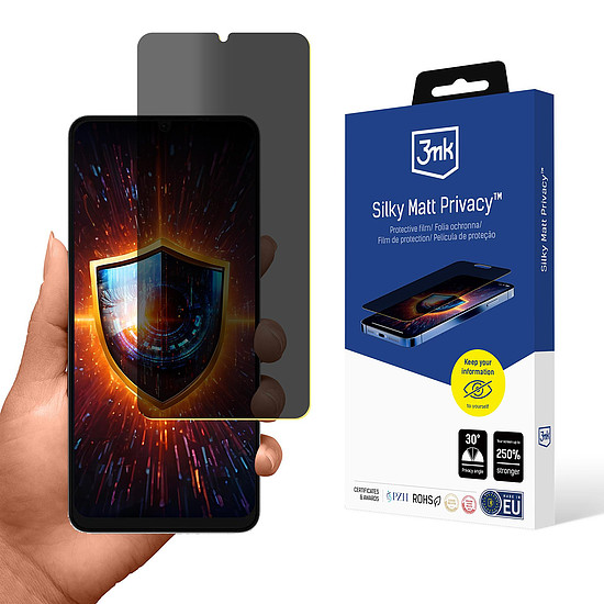 3mk Silky Matt Privacy képernyővédő fólia uleFone Note 21 készülékhez