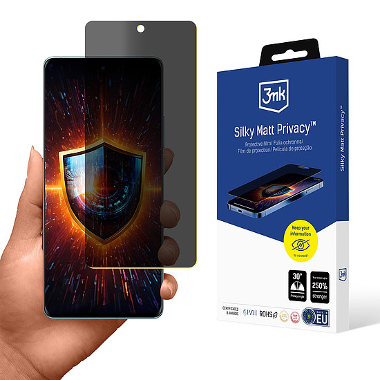 3mk Silky Matt Privacy képernyővédő fólia Vivo X100 Pro készülékhez