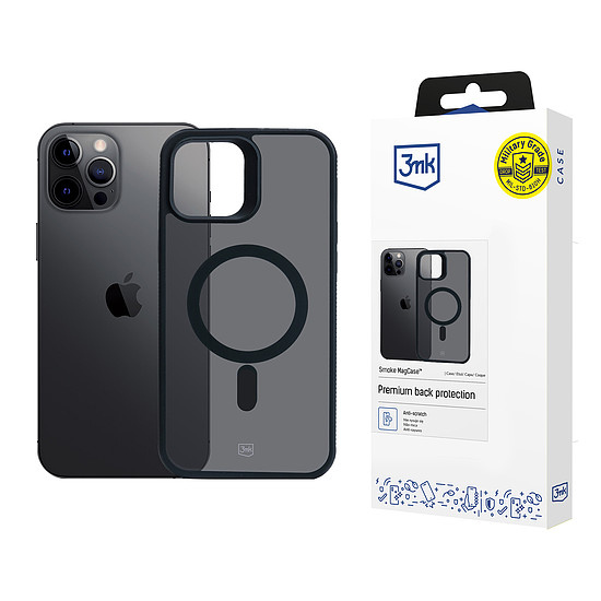 3mk Smoke MagCase Apple iPhone 12 Pro Max készülékhez - fekete