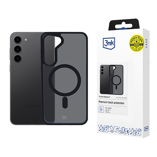 3mk Smoke MagCase Samsung Galaxy S23+ készülékhez - fekete