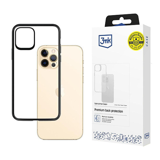 3mk szatén páncéltok Apple iPhone 12 Pro Maxhoz - átlátszó