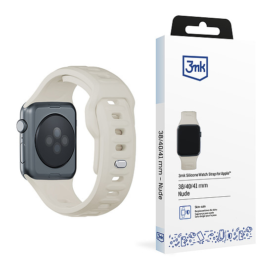 3mk szilikon óraszíj Apple Watch 38/40/41 mm-hez - fehér