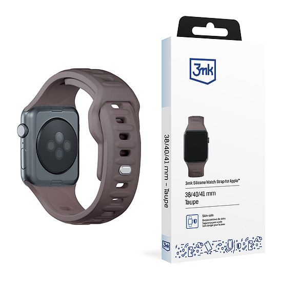 3mk szilikon óraszíj Apple Watch 38/40/41 mm-hez - sötétszürke