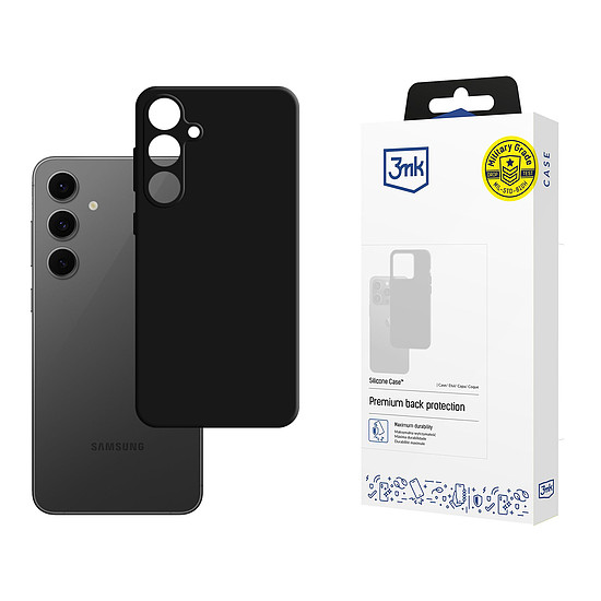 3mk szilikon tok Samsung Galaxy S24 FE-hez - fekete