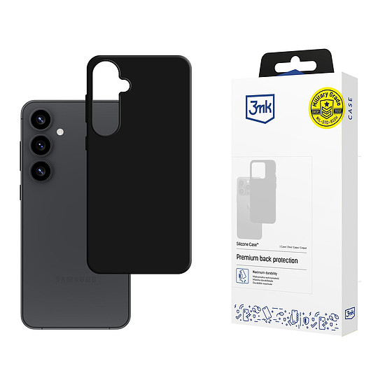 3mk szilikon tok Samsung Galaxy S25-höz - fekete