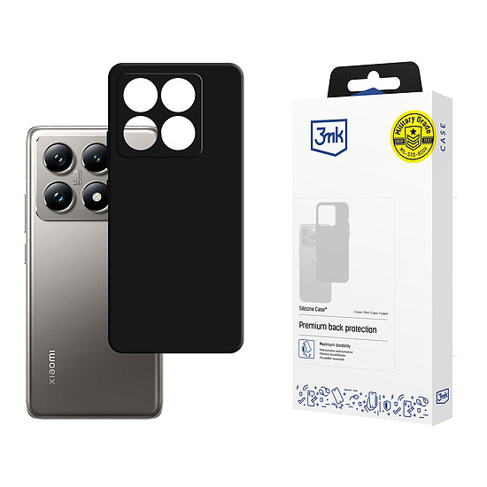 3mk szilikon tok Xiaomi 14T Pro-hoz - fekete