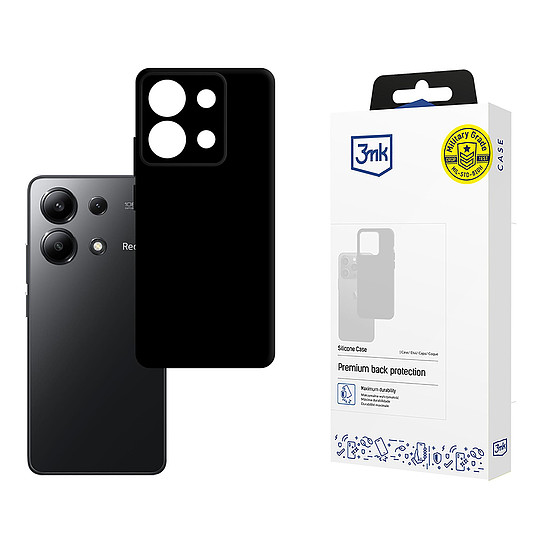 3mk szilikon tok Xiaomi Redmi Note 13 4G-hez - fekete