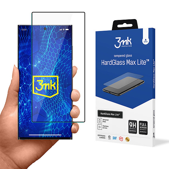 9H 3mk HardGlass Max Lite üveg Samsung Galaxy S24 Ultra készülékhez
