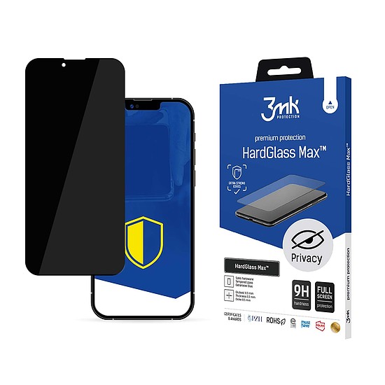 9H 3mk HardGlass Max Privacy adatvédelmi üveg iPhone 13 Pro Max készülékhez