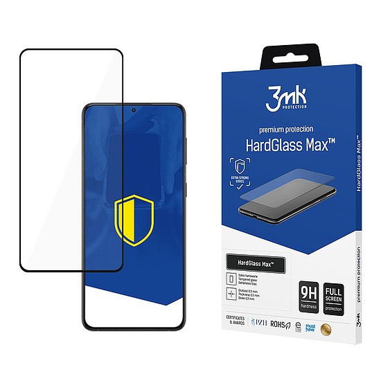 9H 3mk HardGlass Max üveg Samsung Galaxy S22 5G készülékhez