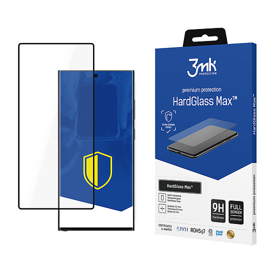 9H 3mk HardGlass Max üveg Samsung Galaxy S24 Ultra készülékhez