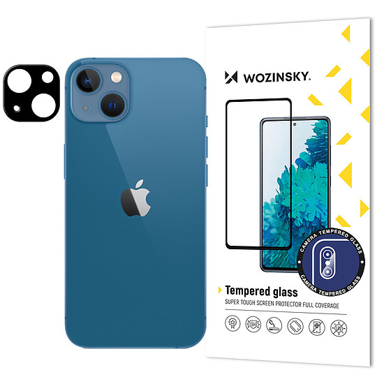 9H edzett üveg iPhone 15 Plus Wozinsky Full Camera Glass - fekete