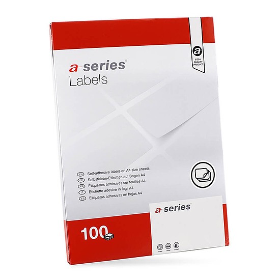 A-Series Etikett címke, 210x297mm, 100 lap, 1címke/lap