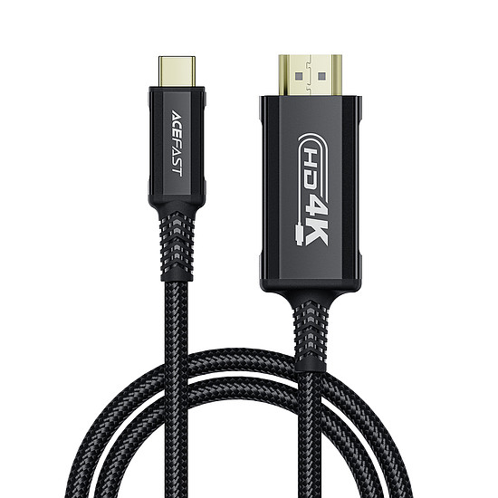 Acefast C1 USB-C/HDMI videókábel 4K 60Hz HDR 1.8m - fekete