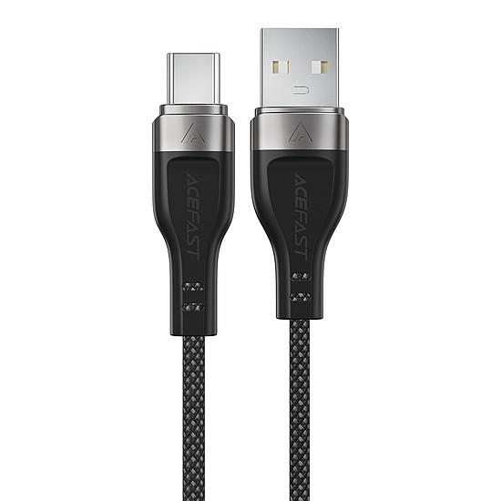 Acefast C11-04 USB-A - USB-C 3A kábel 1.2m mágneses fonott kábel - fekete
