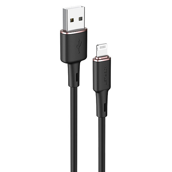 Acefast kábel MFI USB - Lightning 1,2 m, 2,4 A fekete (C2-02 fekete)