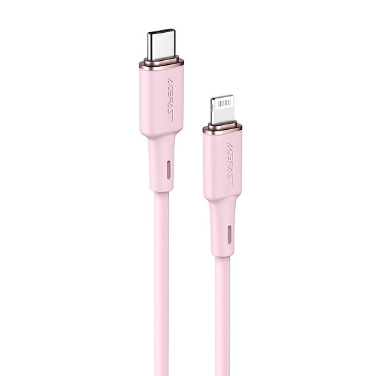 Acefast kábel MFI USB Type C - Lightning 1,2m, 30W, 3A rózsaszín (C2-01 pink)