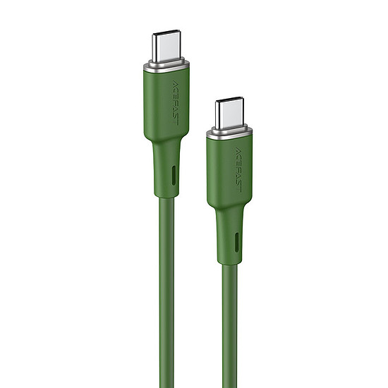 Acefast kábel USB Type C - USB Type C 1,2m, 60W (20V / 3A) zöld (C2-03 oliver green)